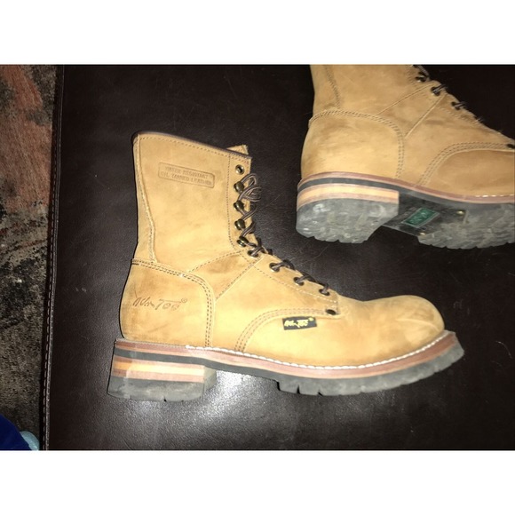 AdTec Brown Crazy Horse Logger Boot Mens Size 8.5 Brown Leather display picture 3